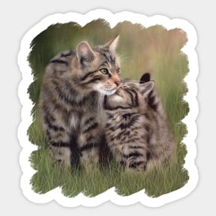 Scottish Wildcats Painting Sticker